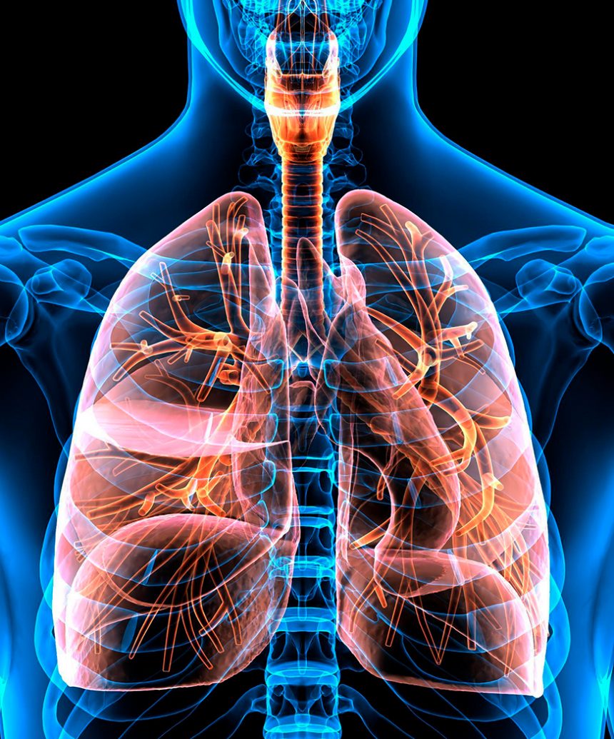 Ophthalmology concept. Male patient under eye vision examination in eyesight ophthalmological correction clinic